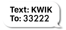 eedits Text KWIK to 33222 to join our monthly text club